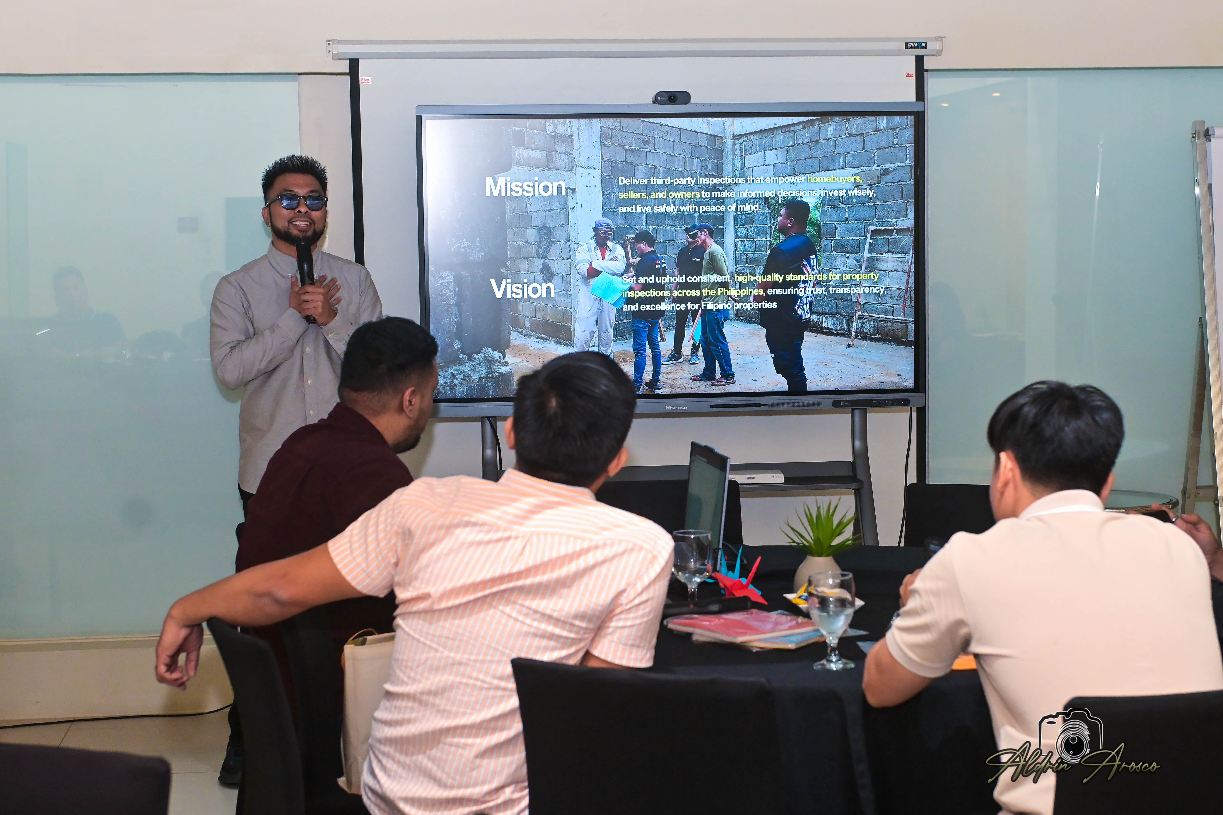 Mark Ignacio presenting at the event