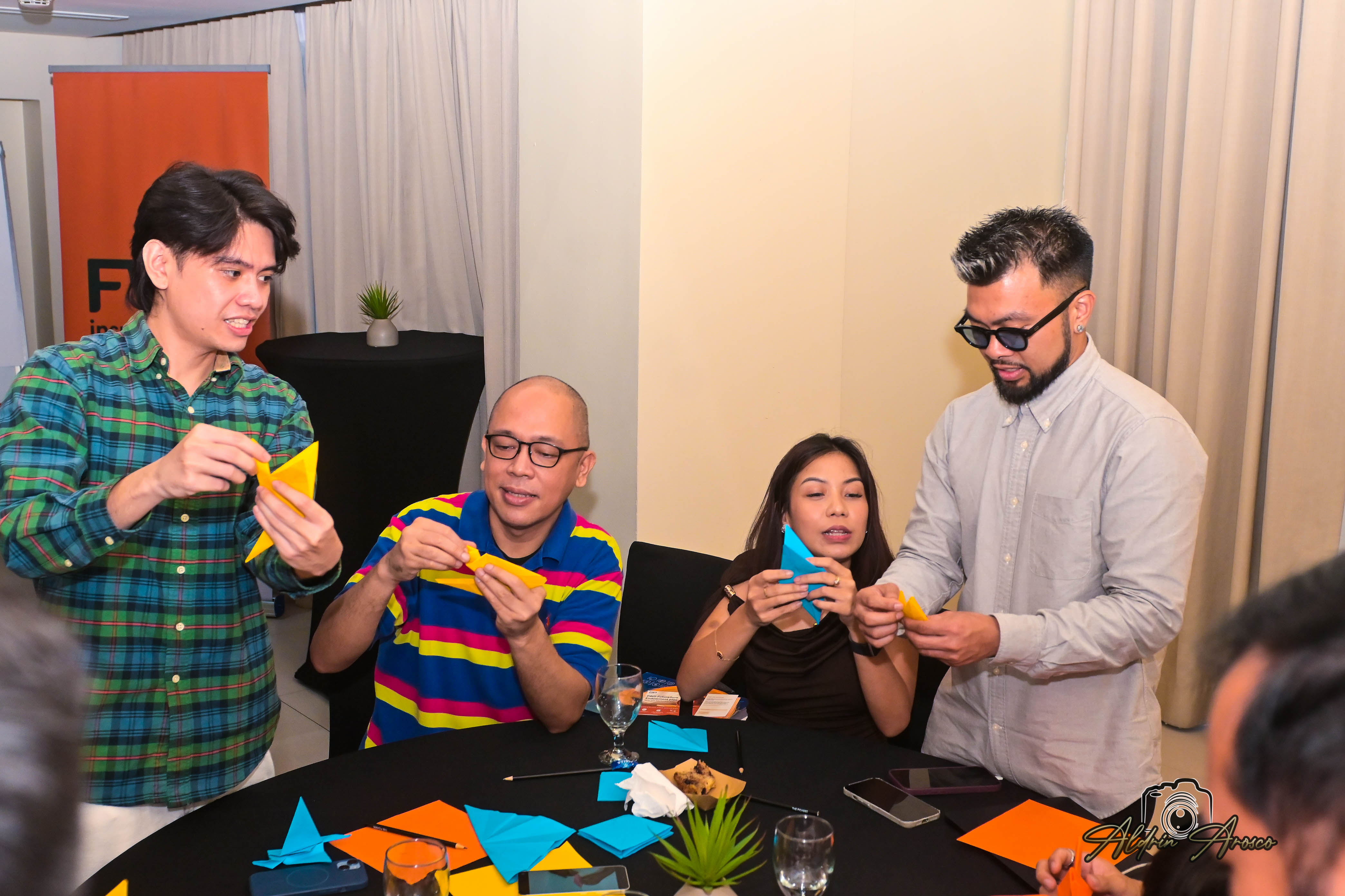 Event attendees taking part in an activity